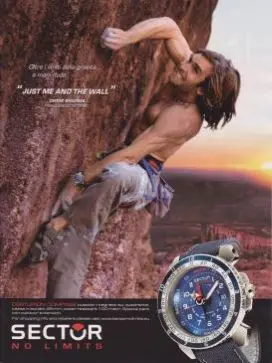 Chris Sharma portant une Sector