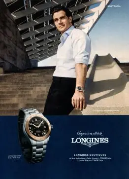 Henry Cavill portant une Longines