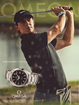 Rory Mcilroy portant une Omega
